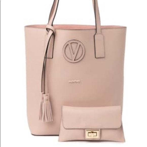 Authentic VALENTINO By Mario leather tote and flap wallet set - Picture 2 of 16